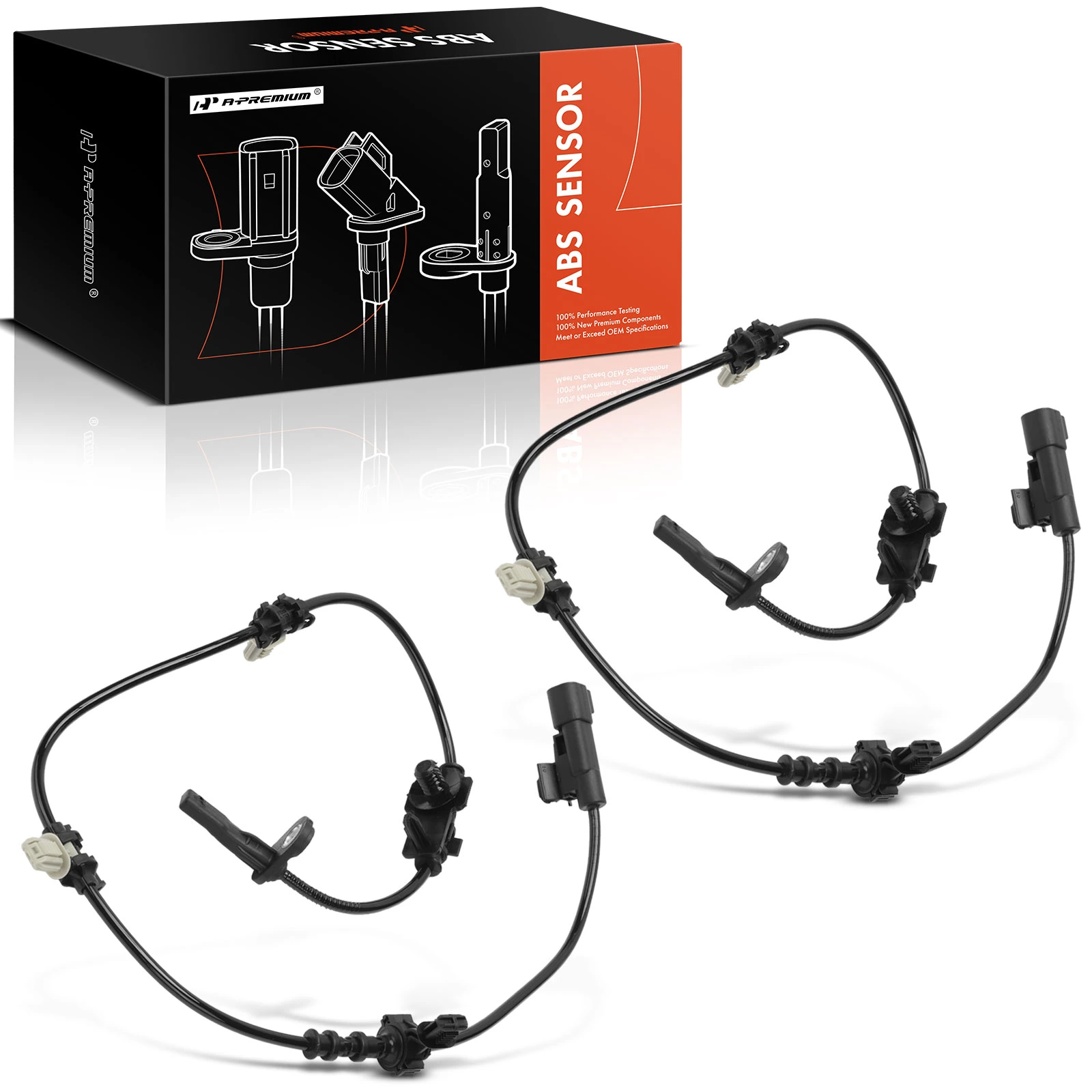 2 Pcs Rear ABS Wheel Speed Sensor