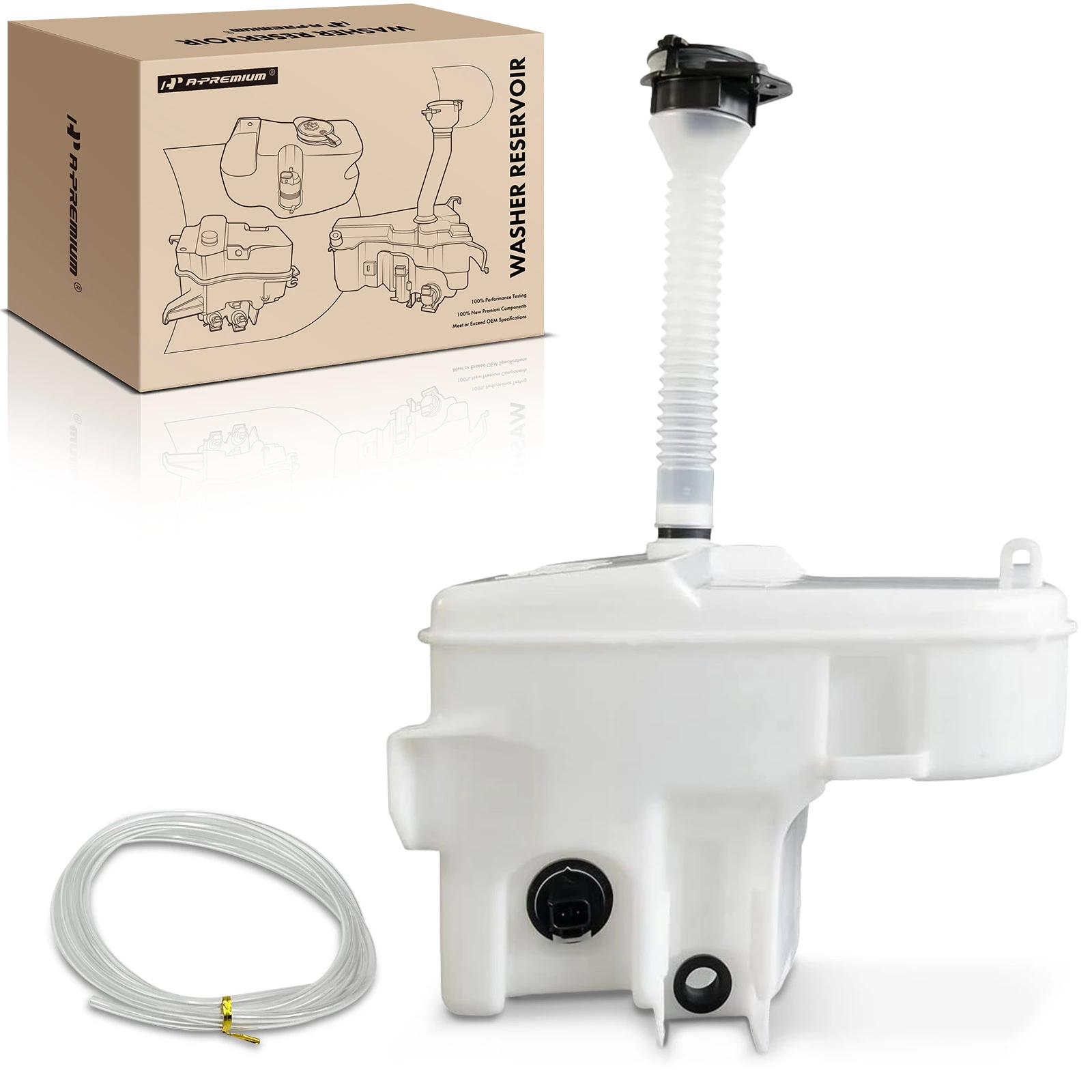 Windshield Washer Reservoir with Cap & Pump